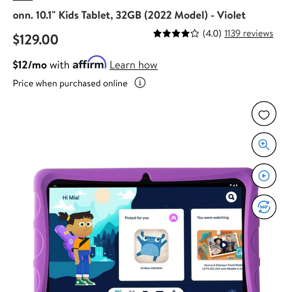 Kids onn Tablet
